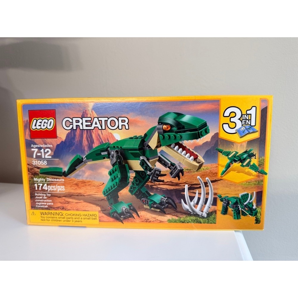 LEGO Creator Mighty Dinosaurs 31058 Kids 174pc Green 3-in-1 T-Rex NEW